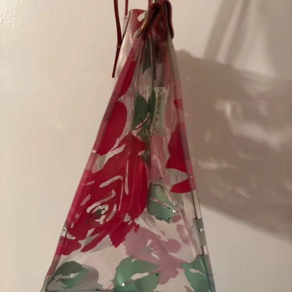 Dooney & Bourke Red Floral Transparent Tote - Picture 4 of 9